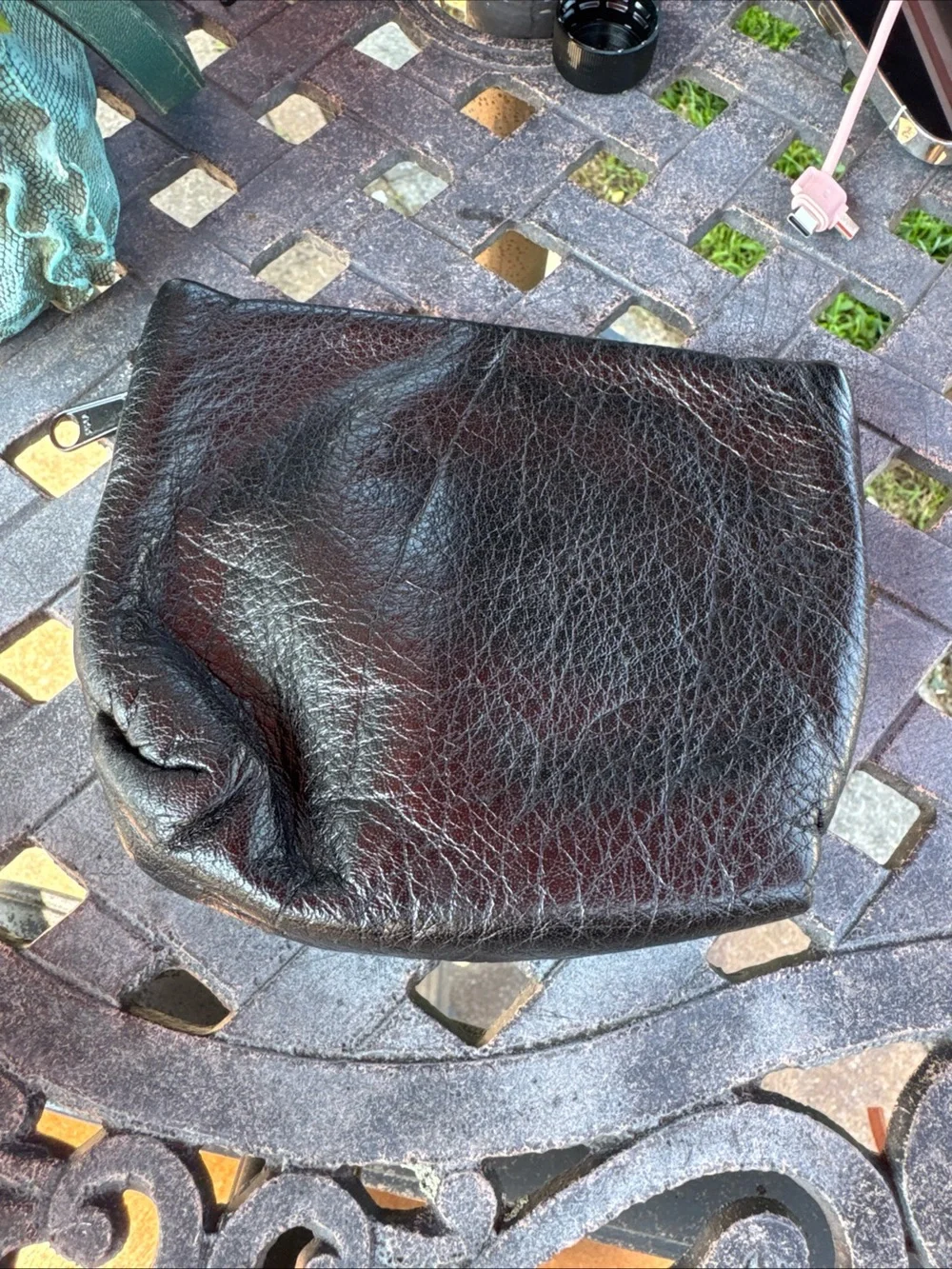 Carlos Falchibkack buffalo  Leather Cosmetic Pouch unisex